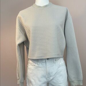 Lululemon Cream Textured Crop Top